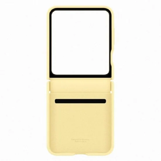 Cover Samsung Z Flip 6 Leather Case - Yellow